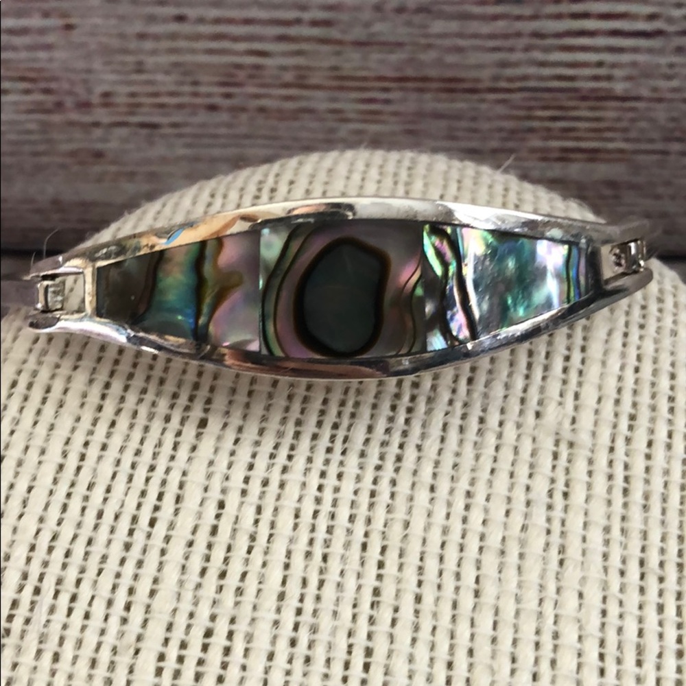 Alpaca Mexico Silver Abalone Bracelet